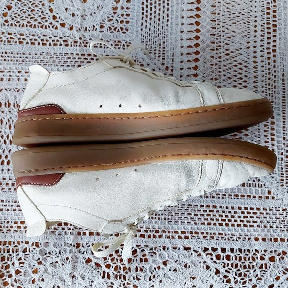 Sam Edelman Leather Sneakers Jayme Se-1980 Cream Lace-up Women's Size 8/8.5 - Picture 5 of 14